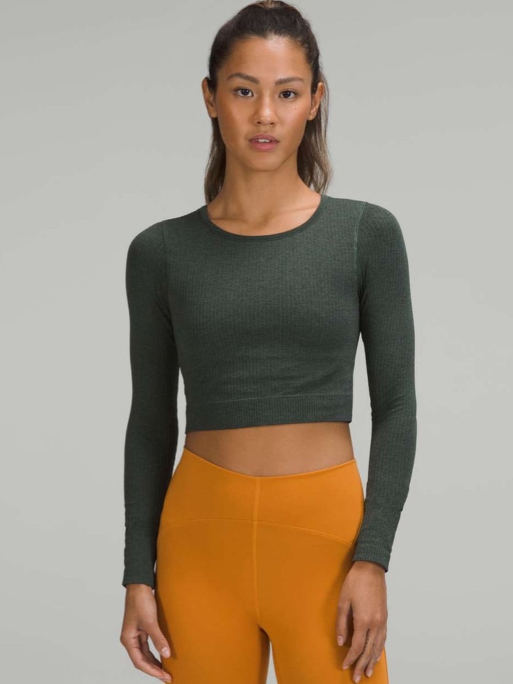 Pristine Lululemon Ebb to Street Long Sleeve: Smoked Spruce Size: 6